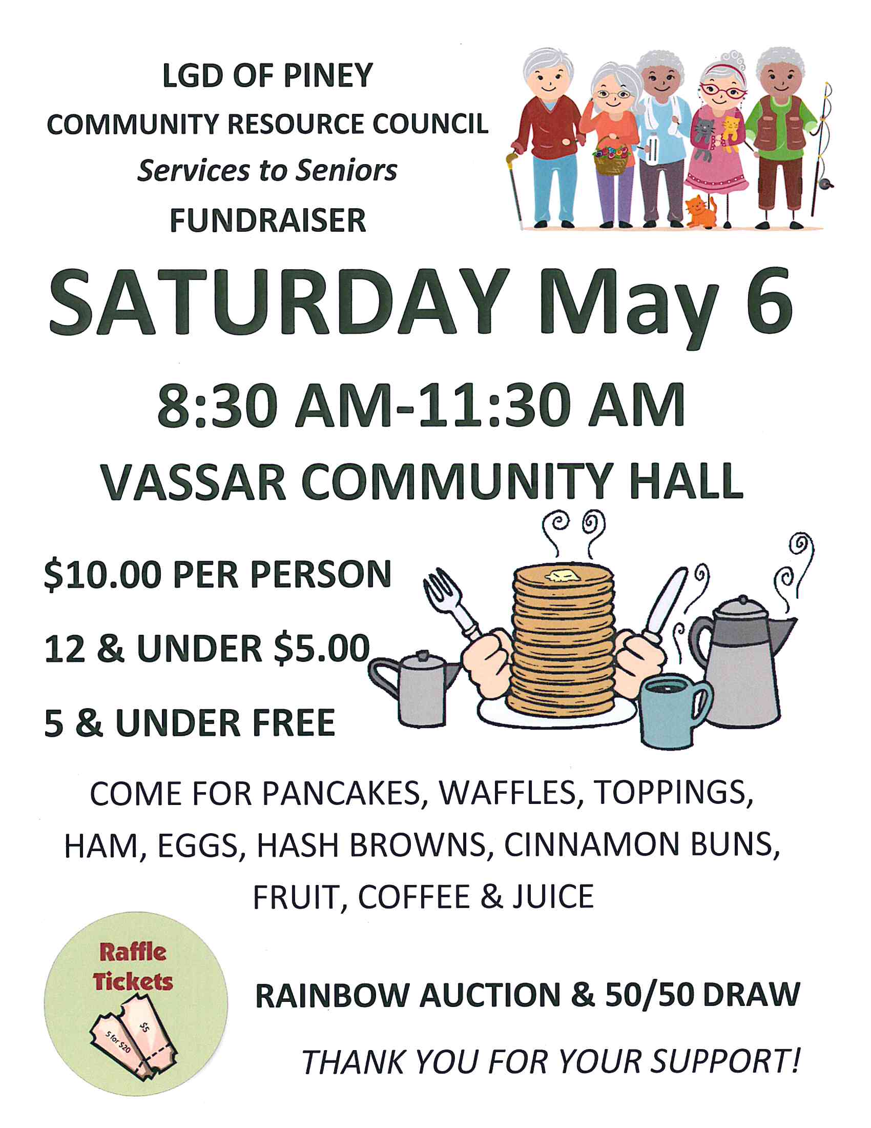 Service to Seniors Fundraiser Breakfast – Sunrise Corner