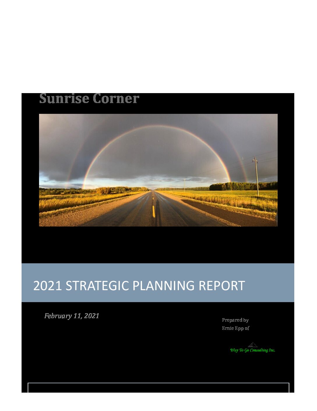 2021 Sunrise Corner Strategic Plan